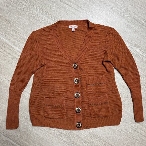 St. John Sport Knit Cardigan Sweater M Wool Silk Cashmere Luxury Blend - Picture 1 of 8